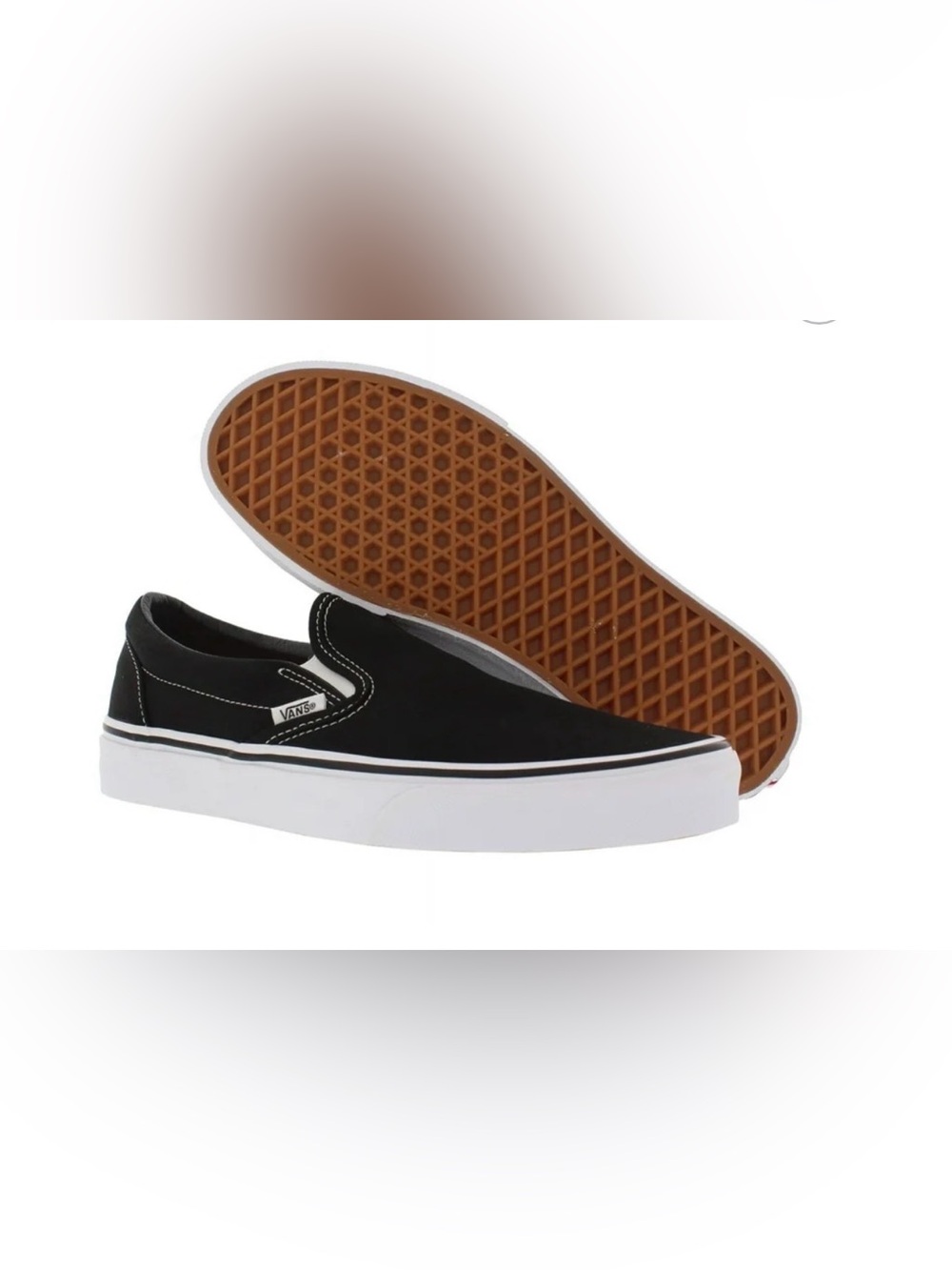 Vans Slip-On Core Classic in Black with Gum Outsole